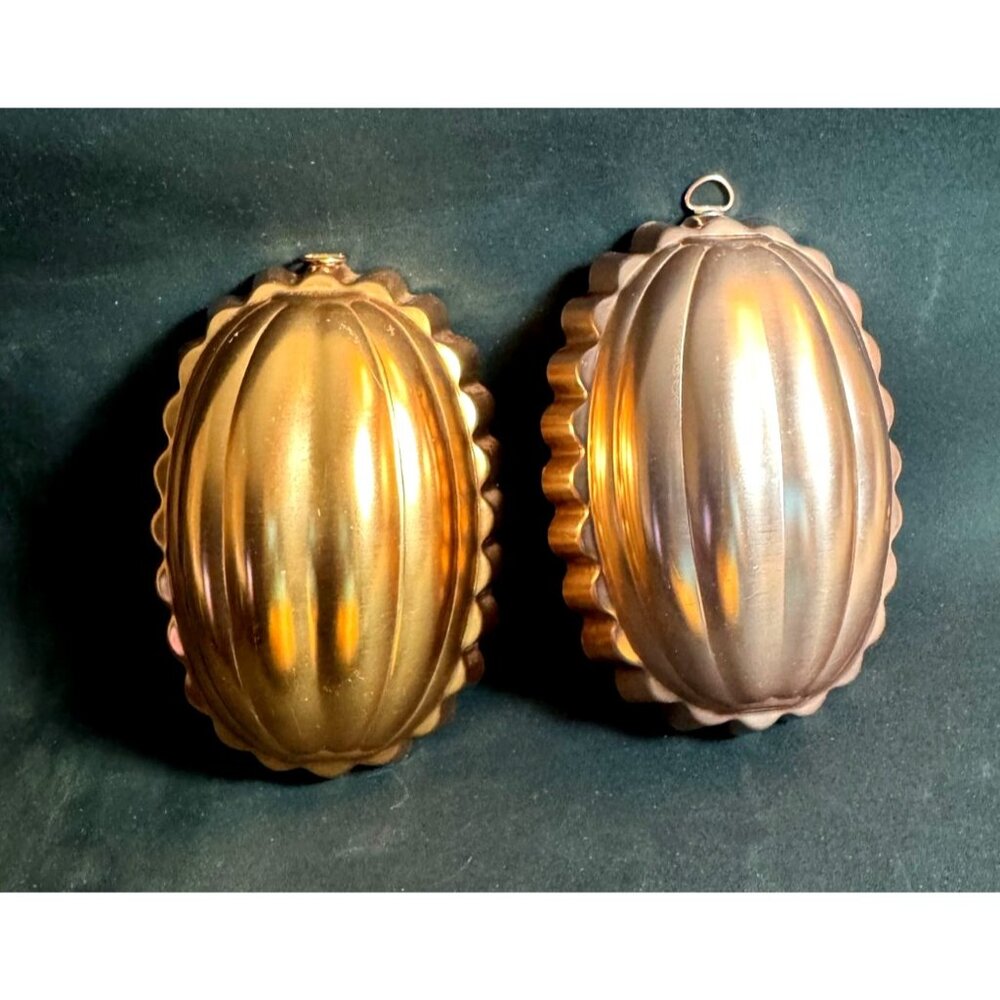 Vintage Copper Mold 2.5 Cups Decorative Kitchen Collectible Lot Of 2